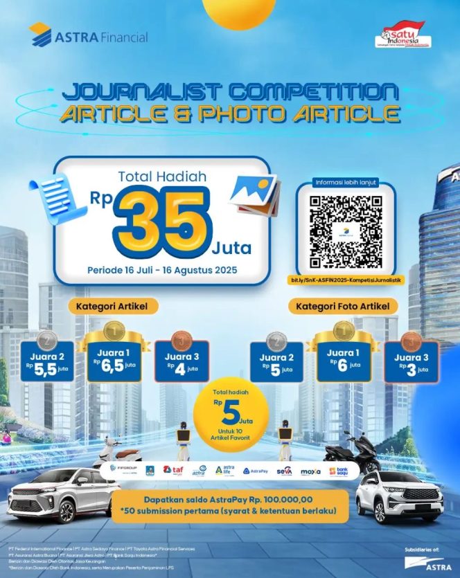 
					Ajak Jurnalis Berkontribusi dalam Literasi Keuangan, Astra Financial Kembali Hadirkan Journalist Competition 2025