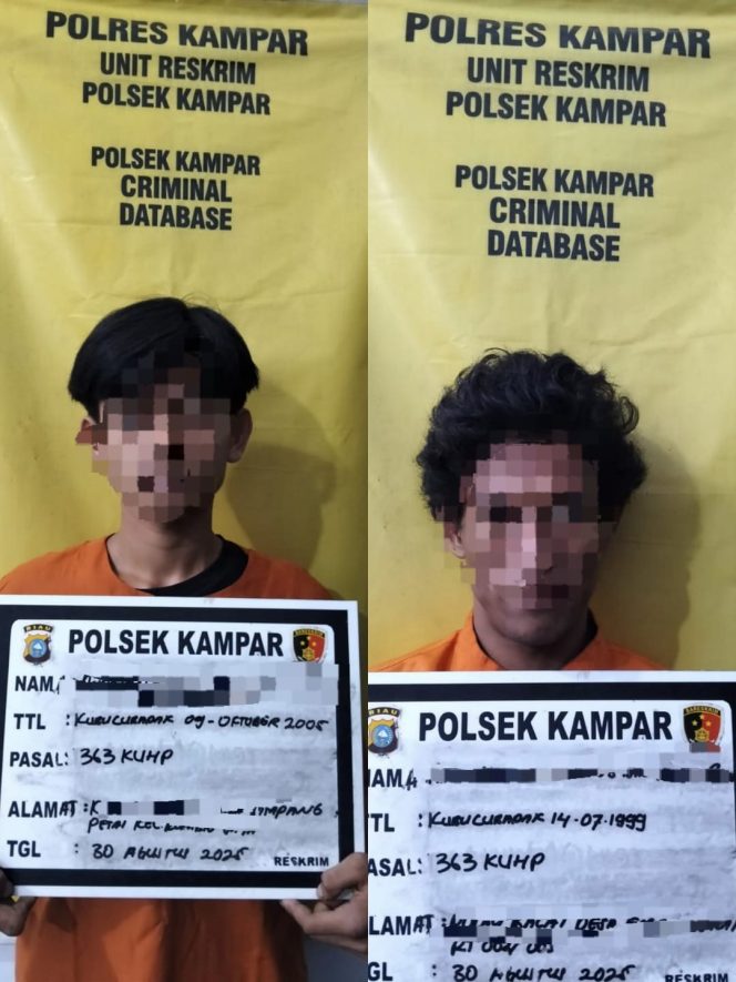 
					Polsek Kampar Sikat Pencuri Baterai Mobil di Simpang Petai