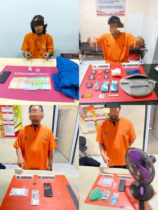 
					Tak Kenal Ampun, Polres Kampar Libas 4 Pengedar dan Pemakai