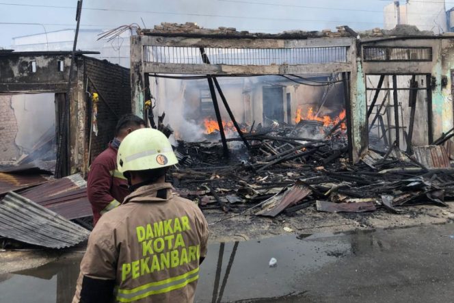 
					Kawasan Permukiman di Jalan Pepaya Pekanbaru Dilalap Sijago Merah