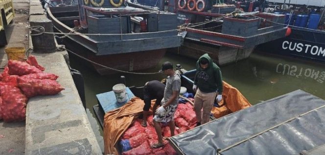 Tindak Impor Ilegal, Bea Cukai Amankan Kapal Bermuatan Bawang Merah