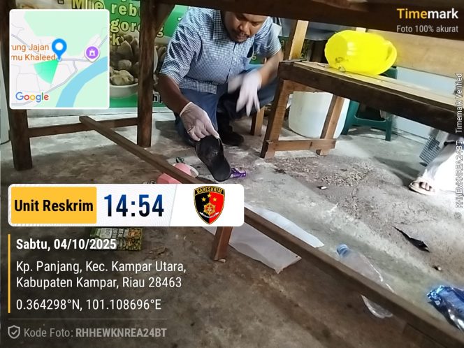 
					Polsek Kampar Buru Bukti Tambahan di TKP Pembunuhan Kampar Utara