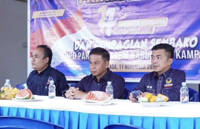 
					Bupati Kampar Hadiri Peringatan HUT ke-14 Partai NasDem