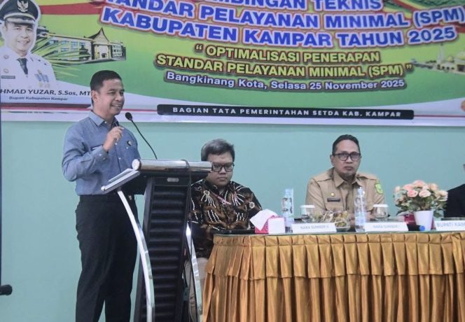 
					Bupati Ahmad Yuzar Hadir Serta Membuka Kegiatan Bimbingan Teknis Standar Pelayanan Minimal