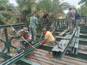 Jembatan Sungai Silimutan Rampung, TNI AD Buka Akses Warga Simalungun