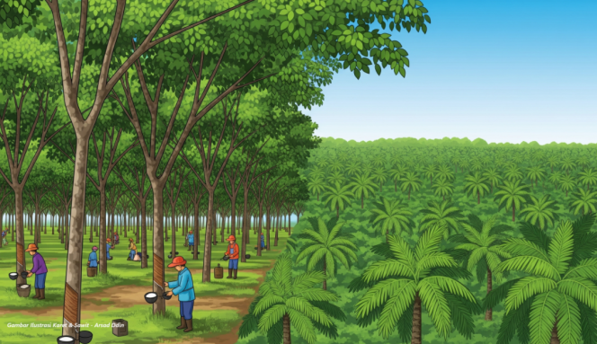 
					Komoditas Karet Berkurang, Berikut Upaya Disbunnak Keswan Kampar