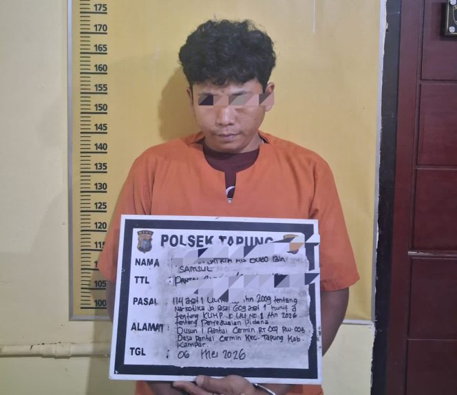 
					Warga Desa Pantai Cermin Ditangkap Polsek Tapung, Amankan Sabu-sabu Seberat 2 gr