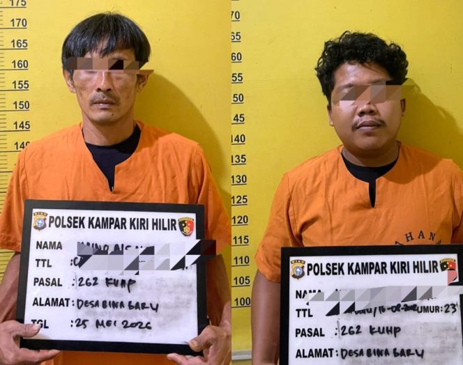 
					Polsek Kampar Kiri Hilir Tangkap Dua Pelaku Pengeroyokan, Diduga Karena Sakit Hati