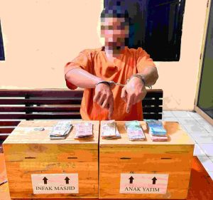 Beraksi di Tiga Kabupaten, Pelaku Spesialis Kotak Infak Ditangkap Polsek Tapung