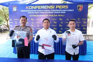 Polda Riau Ungkap Pelaku Begal Sadis dan Sindikat Curanmor, 18 Kendaraan Hasil Kejahatan Diamankan
