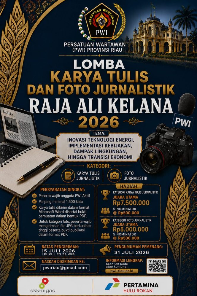 
					15 Juli Penutupan Lomba Karya Tulis dan Foto Jurnalistik Raja Ali Kelana 2026