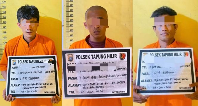 
					Tiga Pelaku Pencurian Kandang Ayam Berhasil Diamankan Polsek Tapung Hilir