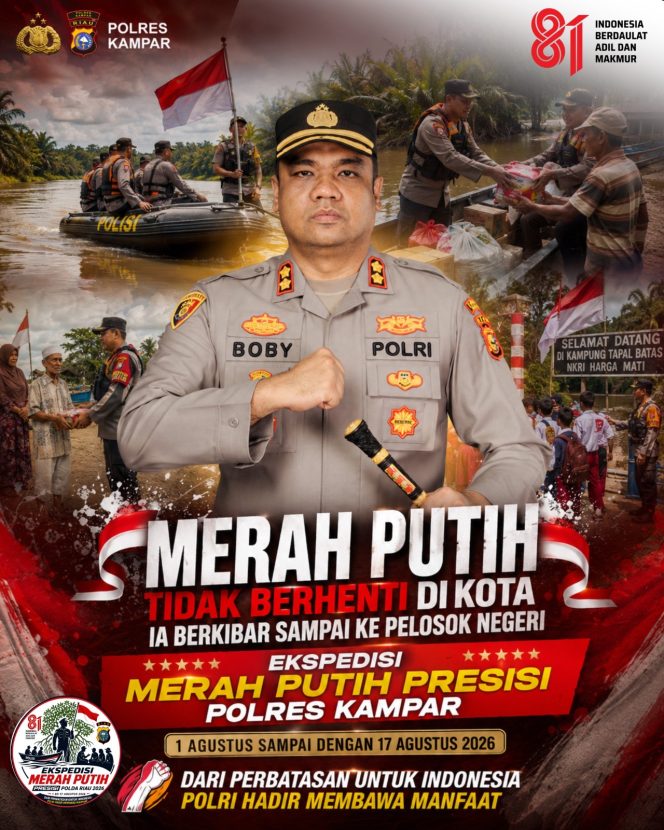 
					Semarakkan HUT Kemerdekaan ke-81, Polres Kampar Akan Gelar Ekspedisi Merah Putih Presisi